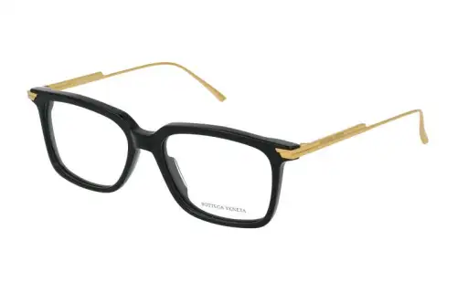 Bottega Veneta Square Eyeglass Frames Men's Black