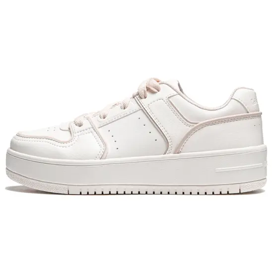 LINING Cheese Series Skateboard Shoes Women's Low-Top Mist White/Silent Purple