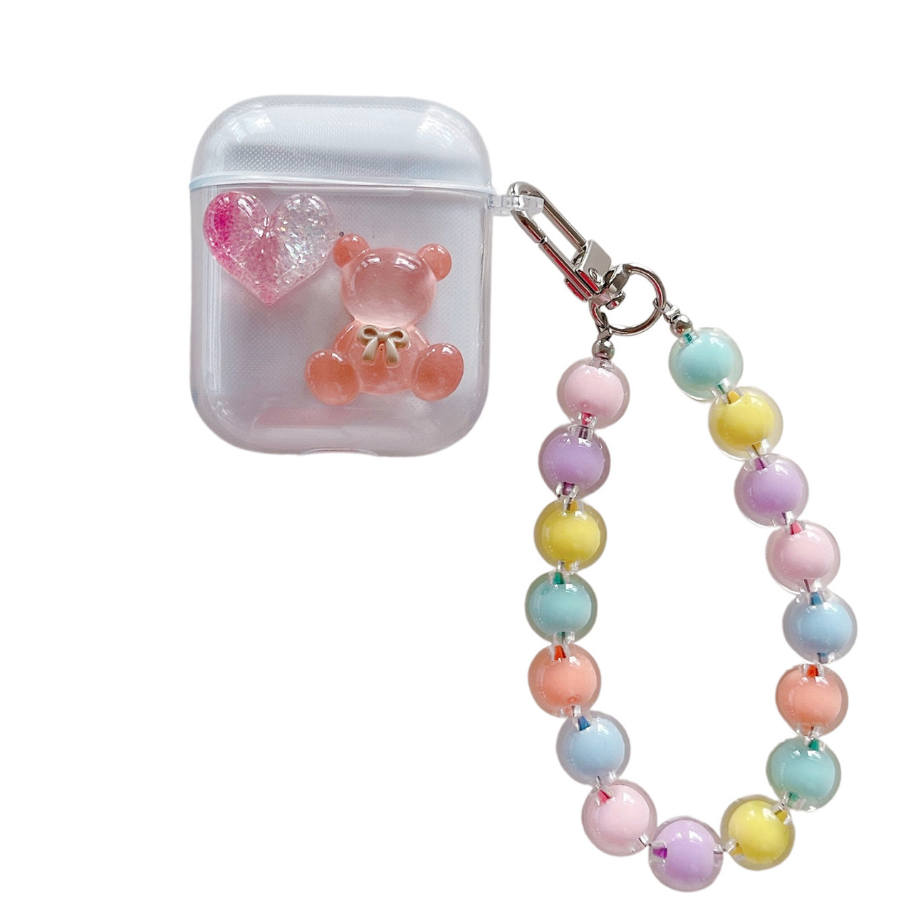 MOUEI Apple, three dimensional cartoon cute beaded bracelet, compatible headphones, 2/3