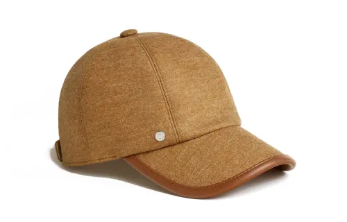 HERMES Wool, Polyamide Baseball Caps Women's Brown