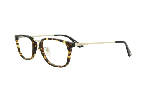 GUCCI Acetate Irregular Shape Eyeglass Frames Men's Tortoiseshell