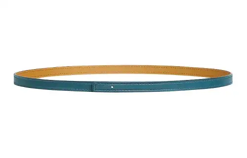 HERMES Leather Calfskin Leather Belts Women's Width 1.3cm