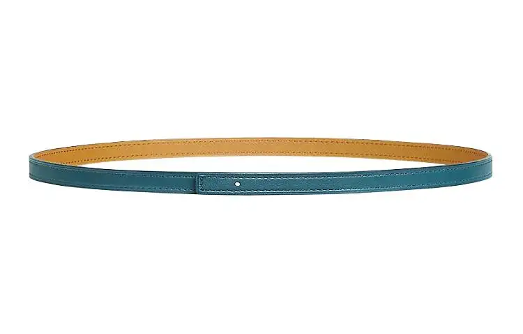 HERMES Leather Calfskin Leather Belts Women's Width 1.3cm