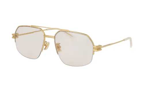 Bottega Veneta Metal Aviator Sunglasses Men's Gold