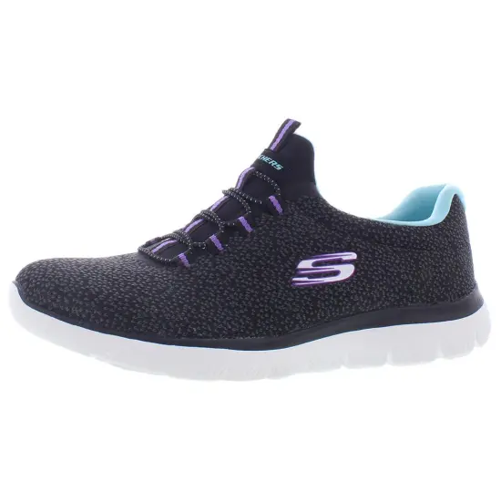 Skechers Summits Cushioning Wear-Resistant Low-Top Casual Shoes Women's Purple Black