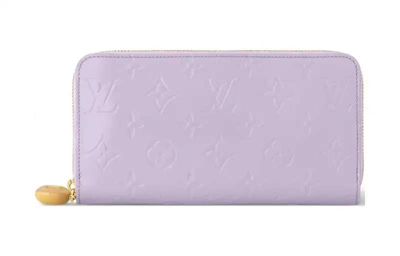LOUIS VUITTON Zippy Leather Wallet Women's Light Purple