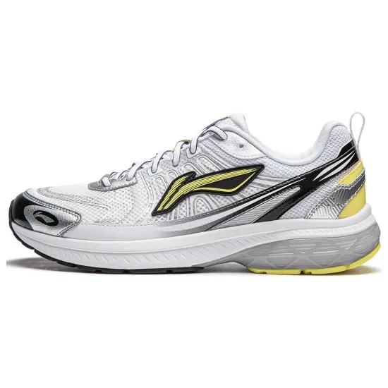 LiNing Shake 1.0 V3 Cushioning Wear Resistant Low Top Casual Running Shoes Men's White Silver