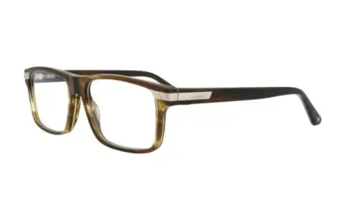 CARTIER Acetate Rectangular Eyeglass Frames Men's Brown