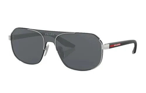PRADA Irregular Shape Sunglasses Men's Silver