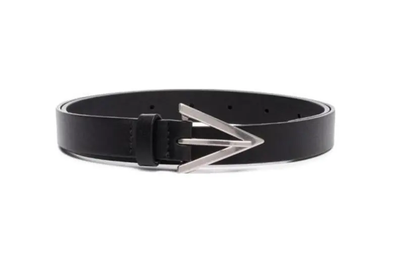 Bottega Veneta Solid Color Design, Pin Buckle Leather Belts Women's Black Width 2cm