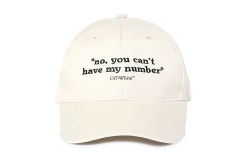 OFF WHITE Cotton Baseball Caps Men's Beige