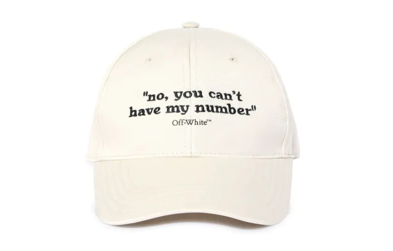 OFF WHITE Cotton Baseball Caps Men's Beige
