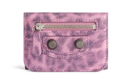 Balenciaga Le Cagole Arena Lambskin Wallet Mini Women's Pink