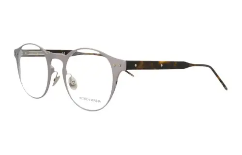 Bottega Veneta Metal Round Eyeglass Frames Men's Silver