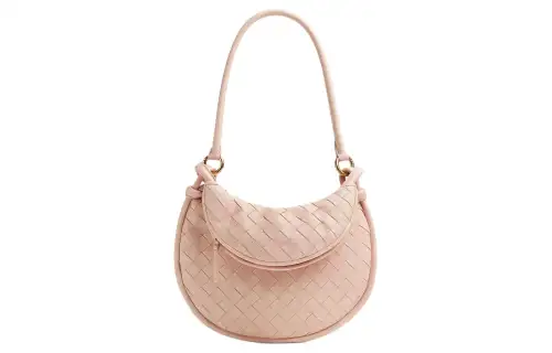 Bottega Veneta Sheepskin Handbag, Shoulder Bag Women's Lotus Powder