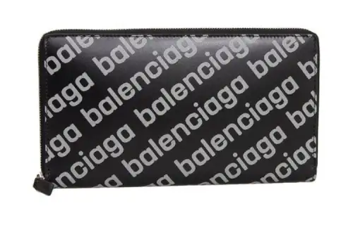 Balenciaga Leather Wallet Men's Black