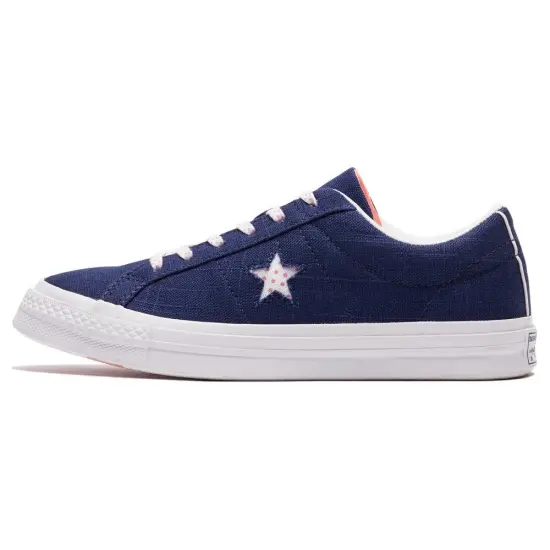 Converse One Star Skateboarding Shoes Unisex Low-top Navy Blue/white