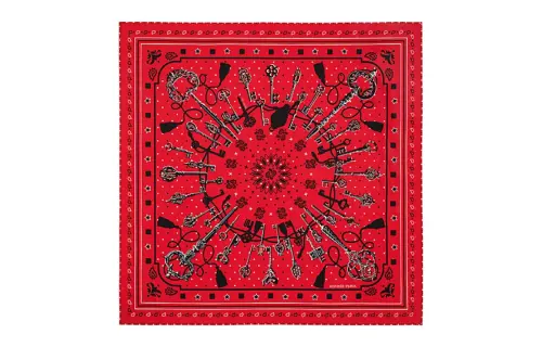 HERMES Silk Scarves Women's Red