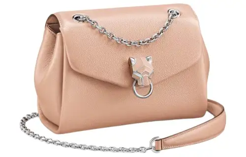 CARTIER PANTHÈRE Calfskin With Lambskin Shoulder Bag, Crossbody Bag Mini Women's Pink