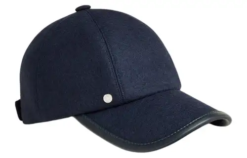 HERMES Baseball Caps Unisex Dark Blue