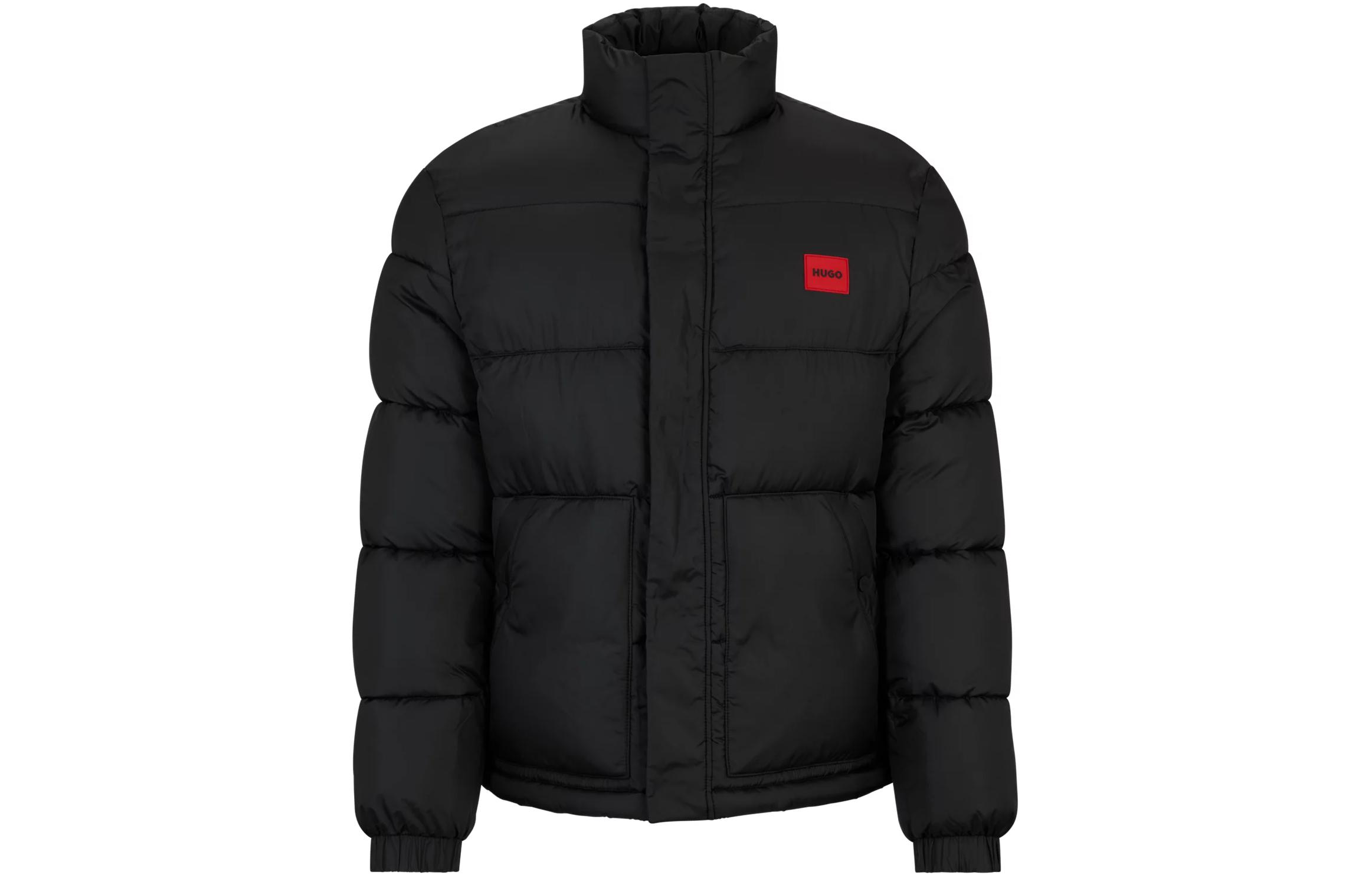 HUGO BOSS Water-Repellent Puffer Jacket With Red Logo Badge