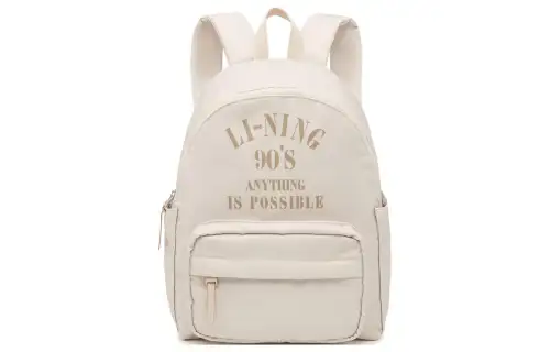 Li Ning Sports Life Collection Fabric Sports Backpack Regular Women's Oat Gray