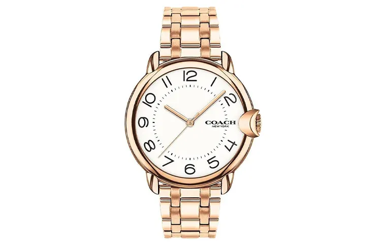 COACH Wrist Watches Quartz Movement Stainless Steel Strap 35mm White Dial Women's Watch