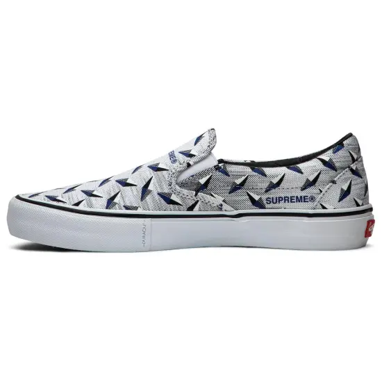 Vans Slip On Supreme Diamond Plate White