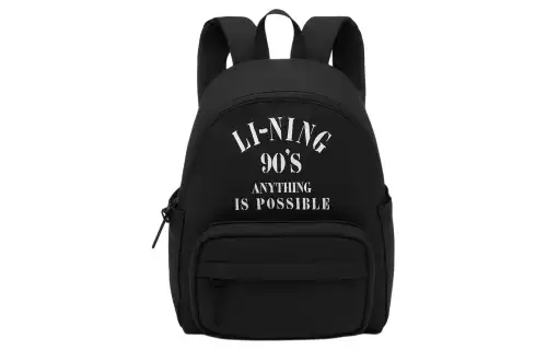 Li Ning Sports Life Collection Fabric Sports Backpack Double Shoulder Regular Women's Black