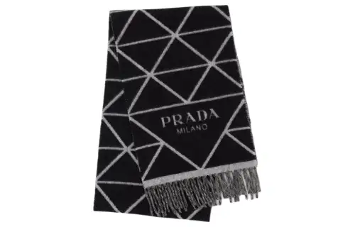 PRADA Knit Scarves Women's Gray