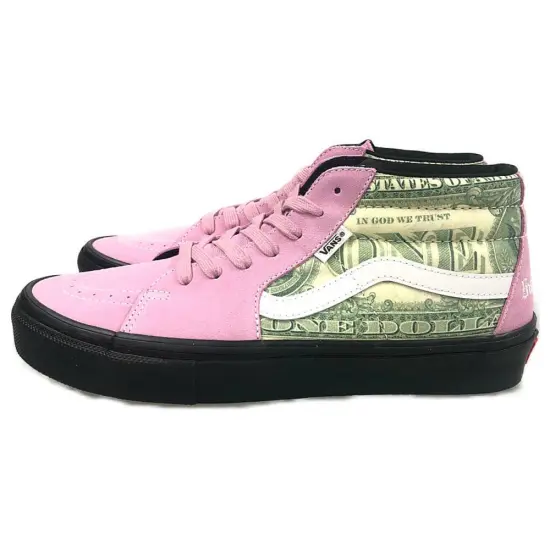 Vans Grosso Supreme X Skate Mid 'Dollar Bill - Pink'