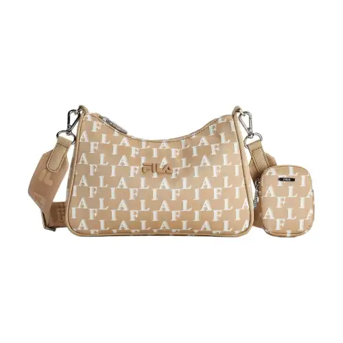 FILA Fabric Crossbody Bag, Shoulder Bag Women's Wheat Bran Apricot
