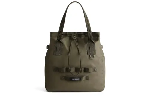 Balenciaga Army Nylon Tote Bag, Shopping Bag, Shoulder Bag, Handbag Medium Men's Dark Green