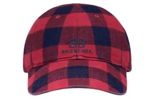 Balenciaga Logo-embroidered Check Cap