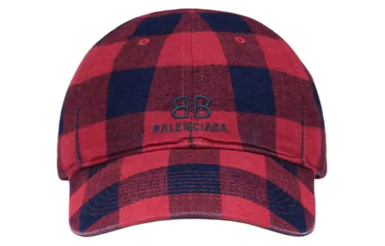 Balenciaga Logo-embroidered Check Cap