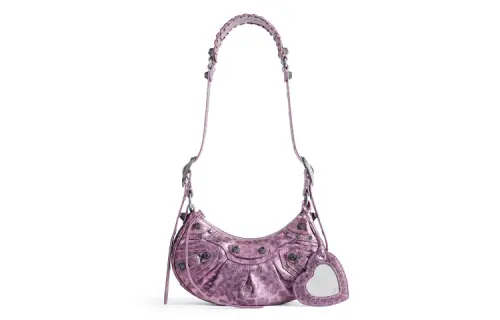 Balenciaga Le Cagole Arena Lambskin Handbag, Shoulder Bag Mini Women's Pink