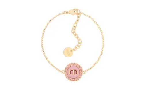DIOR Faux Crystal, Glass, Metal Bracelets Women's Gold