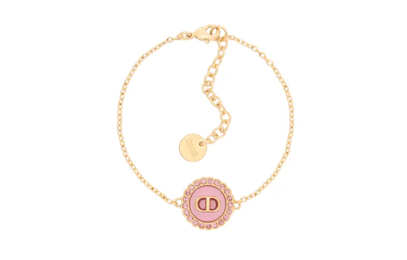 DIOR Faux Crystal, Glass, Metal Bracelets Women's Gold