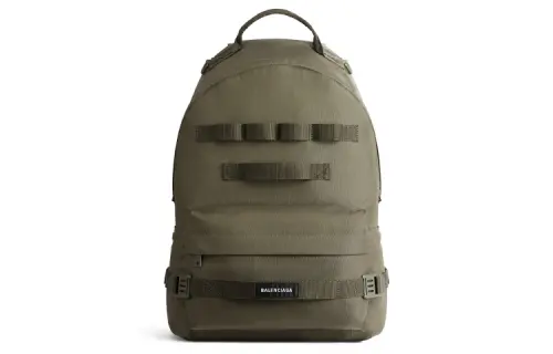 Balenciaga Army Recycled Nylon Backpack Medium Men's Dark Green