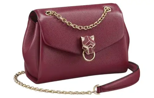CARTIER PANTHÈRE Calfskin Shoulder Bag, Crossbody Bag Mini Women's Burgundy