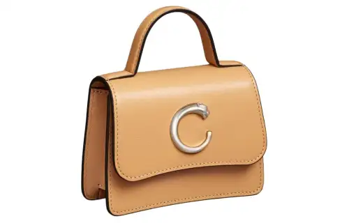 CARTIER PANTHÈRE Calfskin Shoulder Bag, Crossbody Bag, Handbag Extra Small Women's Camel Beige