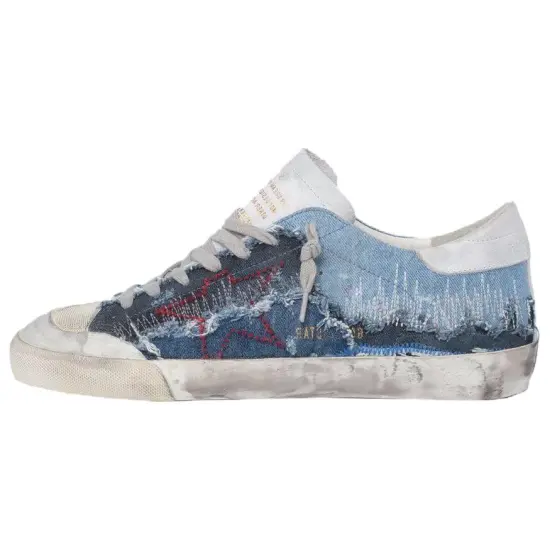 Golden Goose Super-Star Skateboard Shoes Men Low-Top Blue