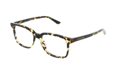 Bottega Veneta Acetate Irregular Shape Eyeglass Frames Men's Brown
