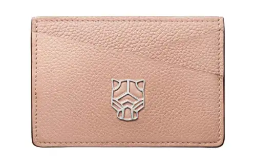 CARTIER Panthère De Cartier Calfskin Card Holder Women's Pink