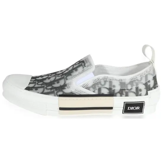 DIOR B23 Slip On Black White DIOR Oblique Canvas
