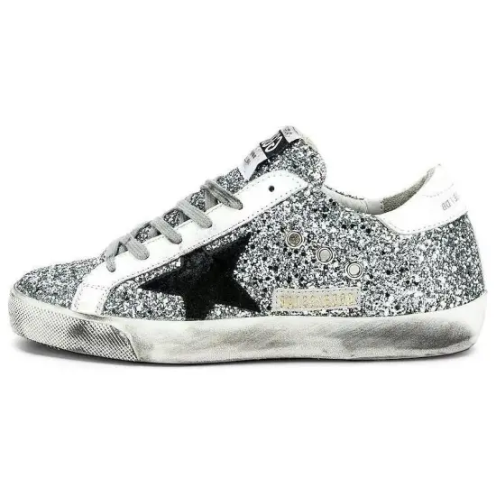 Golden Goose Super-Star Skateboard Shoes Women's Low-top Silver/Gray