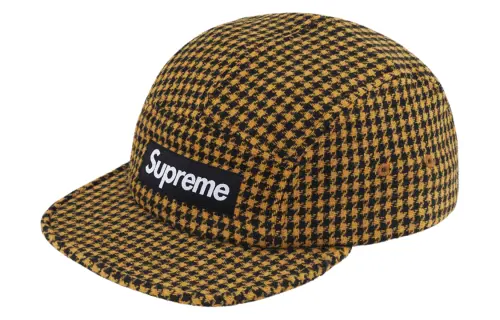 Supreme Houndstooth Wool Camp Cap