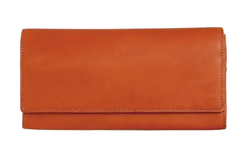 Mizuno Cow Leather Wallet Unisex Chestnut