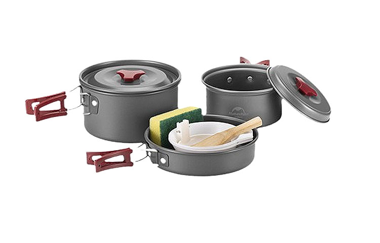 NATUREHIKE Cooking Utensils 3 4 Persons Aluminum Alloy