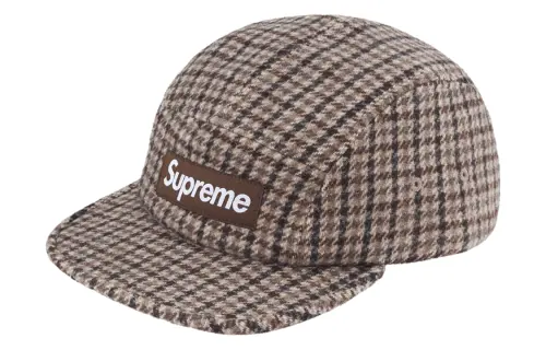 Supreme Houndstooth Wool Camp Cap